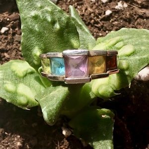 STERLING SILVER and multi-stone ring!
